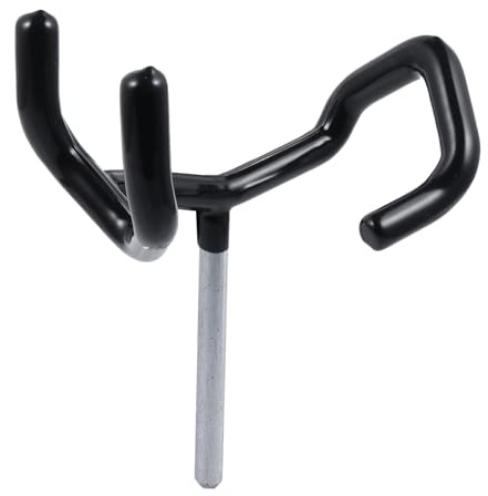 Microphone Boompole Holder Boom Pole Stand Black Metal Plastic | Audio-visual Equipment Support, Protects Long Arm Setup, Fixing Clip Design for Recording Gear