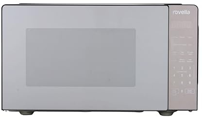 Rovella 23L Digital Microwave Oven 900W - Premium Black Mirror Finish, 11 Power Levels, 6 Auto Programmes, Touch Control Panel, Child Lock