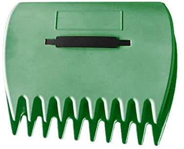 Rastrelli per foglie da giardino, raccoglie foglie di grandi dimensioni, con manici, rastrelli a mano per foglie, detriti da prato e raccolta rifiuti (verde)