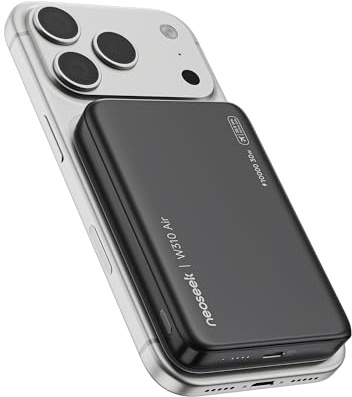 Neoseek Qi2 Power Bank für Magsafe, 15W Magnetische Ultra-Slim Power Bank 10000mAh mit PD 30W, Wireless & USB-C-Schnellladefunktion Externer Akku kompatibel mit iPhone 17/16/15/14/13 Pro Max