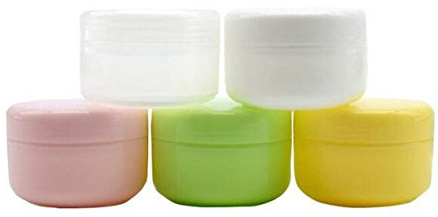 6 barattoli vuoti da 100 ml, in plastica ricaricabile, per crema viso, ombretto, contenitore per labbra, balsamo per le labbra, lozioni per trucchi, cosmetici, barattoli con cuscinetto interno (rosa)