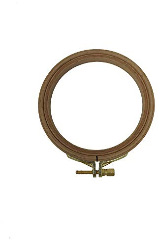 Nurge Premium-Beech Holz Gold Haken Stickrahmen 4 zoll / 10 cm Durchmesser - 8 mm Dick