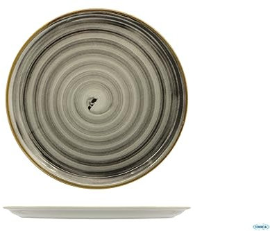 Saturnia Plato de pizza/bajo plato Modelo Circus 33 cm Tonalidad negro, lavable en lavavajillas, diseño moderno y elegante, color brillante para tu mesa