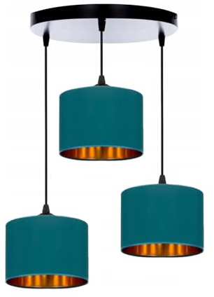 Home Deco Deckenlampe Türkis Vintage Modern E27 Designerlauchte 3-flammig N230-ER3