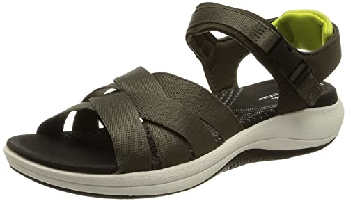 Clarks Mira Tide, Sandali da Donna, Verde (Dark Olive), 39 EU
