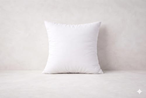 ARLINENS Hollow fibre Cushion New White Pads Inner insert Stuffer Pillow Hypoallergenic Square Cushions for Sofa Bed & Couch in 12, 14, 16, 18, 20, 22, 24, 26, 28, 30 (1, 16x16)