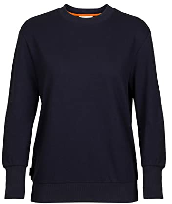 Icebreaker Merinowolle Damen Mid Layer - Central Langärmeliges Sweatshirt | Langarmshirt | Longsleeve | Funktionsshirt Langarm | Longshirt | Merino Langarmshirt