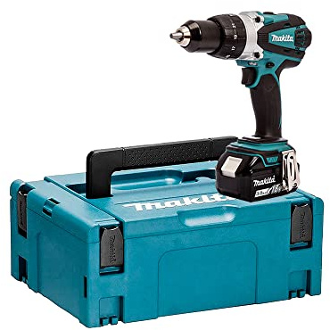 Makita DHP458F1J Perceuse visseuse à percussion 18 V Li-Ion Ø 13 mm + 1x3 Ah + MAKPAC