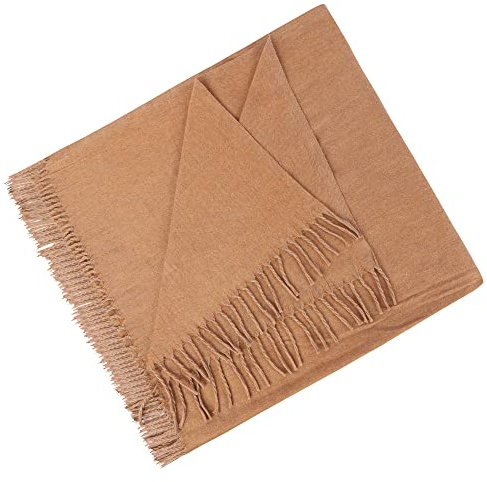 HANDTECHINDIA Tibetan Woolen shawl for Meditation Yoga Travel Champagne Nursing Pashmina Kashmiri Plus size Prayer Blanket For Men or Women (shawl-5)