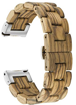 AIYIBEN Schnellspannarmband, Uhrenarmband aus Naturholz, Wahl der Armbandfarbe und -breite 18mm, 19mm, 20mm, 21mm, 22mm, 23mm oder 24mm