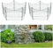 Joparri Clôture d'étang, 22 pièces Set Clôture de jardin en métal Clôture d'étang, Clôture à emboîter Clôture en treillis - 10 éléments de clôture 12 tiges de fixation (arc inférieur)