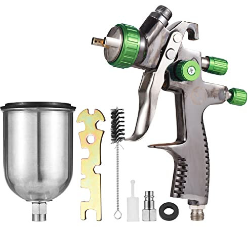 Karlak Paint Spraying Gun,LVLP Gravity Feed Air Spray Gun Mini Paint Spraying Gun Kit 1.3mm Nozzle 600ml Fluid Cup Air Paint Sprayer for Painting Car Furniture Wall