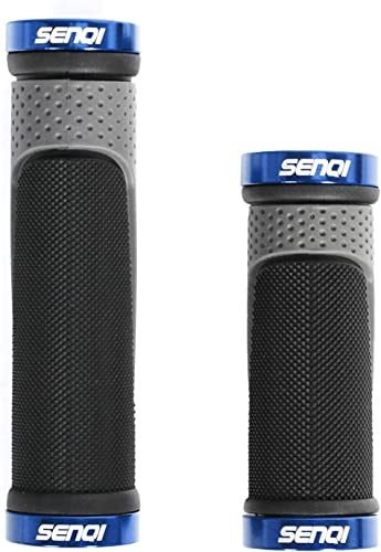 Senqi Fahrradgriffe, leicht, 130 mm & 130 mm, 130 mm & 90 mm, 90 mm und 90 mm, passend für 22,2 mm Lenker, rutschfeste Griffe, geeignet für Multi-Speed-Fahrräder, Mountainbikes, BMX-Fahrräder