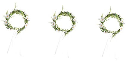 FOMIYES 3-teiliges Blumenhaarband Brautkopfschmuck Für Hochzeiten Mädchen Blumenstirnband Mit Satinband Für Besondere Anlässe