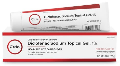 Diclofenac Sodium Gel 1% 150g Effective Arthritis Pain Reliever - Prescription Strength Anti-Inflammatory Gel - Extra Strength Arthritis Cream for Daily Use - Get Over-The-Counter Relief(1Pack)