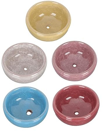 INOOMP 5 Piezas Macetas De Cerámica para Flores y Suculentas De Contenedores para Plantas Macetas para Bonsáis Color Random para Terrarios Interiores