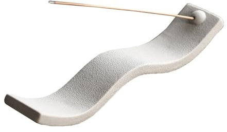 Räucherstäbchen Halter Wellig Räuchergefäß Verschenken Sie Es Als Souvenir An Die Brautjungfern Incense Holder Geeignet für Räucherstäbchen(Color:Weiß)