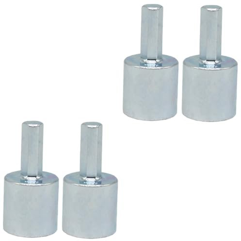 iplusmile 4 Stück Klinkenbuchse bohrmaschinen Klinkenadapter Buchse für Wagenheber Scherenwagenheber Anhängerheber Nivellierbock-Adapter Nivellierbuchse Verchromter Kohlenstoffstahl