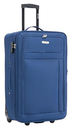 26 Medium Suitcase Super Lightweight Luggage 20% Expandable Combination Lock 2 Wheel Soft Shell Hold Check in Luggage for 15 to 20kg