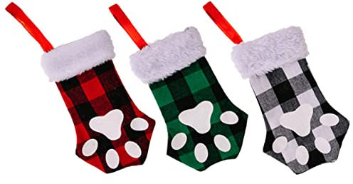 KONTONTY 3St Katzenkrallen Besteckset Katze Weihnachtsstrumpf weihnachtsgeschirr Abdeckung weihnachtsmotiv weihnachtsessen Taschen für Schneidgabeln Weihnachtselemente Geschirr Tasche Vlies