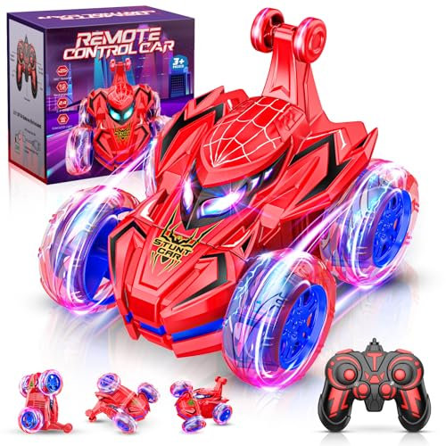 Braxel Macchina Telecomandata per Bambini, Giochi Bambino 3-6 anni Maschio Regalo Natale Spider Giocattolo Regalo Bambino 3-10 Anni Giocattoli Bambino Auto Telecomandata