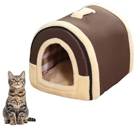 Cat Bed Small Dog Bed, Pet House for Autumn and Winter, Portable Handle