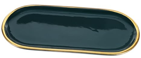 Holibanna Plateau De Rangement Élégant En Céramique Résistant À Leau Pour Salle De Bain Pour Bijoux Peignes Articles De Toilette