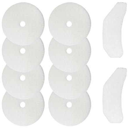 10Pcs Tumble Dryer Filter,8PCS Round Lint Filter,2 Air Intake Filters Compatible with Bush DHB7VTDW, DHB7VTDB, TD3CNBW, Lint Filter Replacement for Clothes Dryers, Energy Class A [Energy Class A]