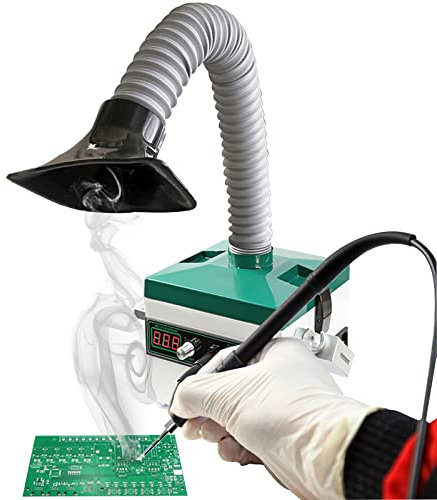 YHUEGH Extracteur de fumée de Soudure 150 W, absorbeur de fumée et Station de soudage 2 en 1, température de Chauffage Rapide réglable pour Purifier la fumée de soudage DIY