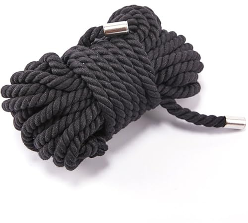 BDSM Weiches HanfseilHandfesseln Fußfesseln Fesseln Set mit Metallspitze Sex Spielzeug Fesselspiele Requisiten für Paare Extrem 10 Meter SM Bondage Seil Fesselseil Fetisch Bett Zubehör Requisiten