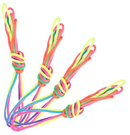 VICASKY Cats Cradle String Toys for Kids and Adults 1.6m Rainbow Color Interactive Hand Game Finger Rope 4pcs Set Party and Educational String Game
