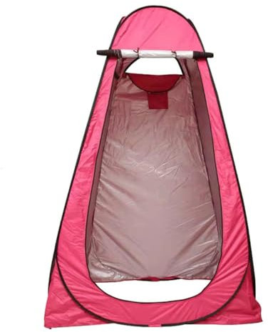 Tente de Douche Pop Up Instantanée Portable Cabine de Douche Privée Abri Solaire Tentes Toilette pour Camping Plage Pêche (Rosa)
