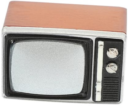 BESPORTBLE Mini Retro Fernsehmodell Für Puppenhäuser Maßstab Feine Verarbeitung Deko Für Wohnzimmer Elegantes Design Für Miniaturmöbel Wunderschöne Fotodekoration