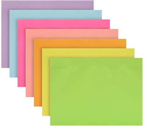 7 Pcs Stick Notes, 6x8 in Large Self-Stick Note Pads Super Sticking Power Brilliant Colors Memo Pads for Notebook Office School & Home，50 Sheets/Pad