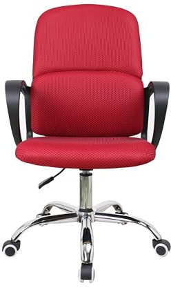 AVANTI TRENDSTORE Predore - Sedia girevole dirigenziale di colore rosso, con braccioli, seduta e schienale imbottito. LAP 61 x 95/110 x 62cm