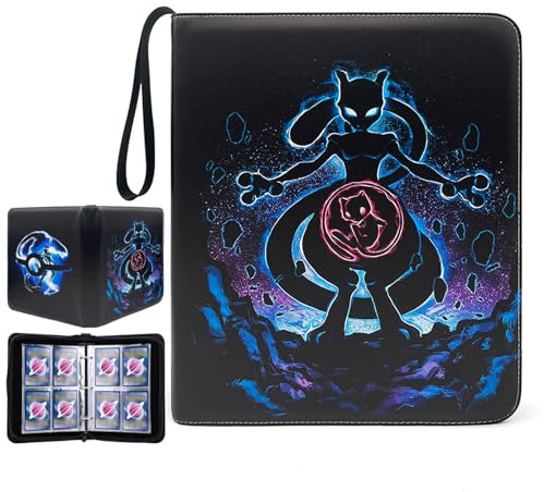 Pokemon Album de collection pour cartes, 50 pages, 400 pochettes, portable, étanche, en polyuréthane, de qualité supérieure, pour garçons et filles, collectionneurs