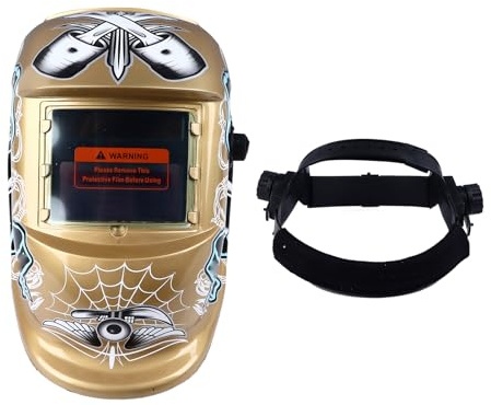 Casco de Soldadura Oscurecimiento Automático, Protección Solar para Soldadura y Corte, Pantalla 93x43 mm Material PP Estable, for Profesionales y Taller Automotriz