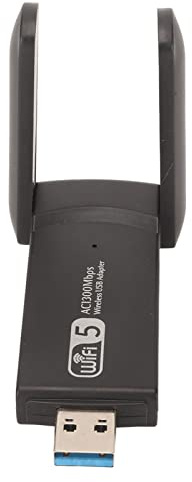 Fyearfly Adaptador WiFi USB, doble banda 1200 m 2.4G/5.8G, aumenta la conectividad de laptop y escritorio, tarjeta de red Gigabit estable, fácil configuración para transmisión sin problemas