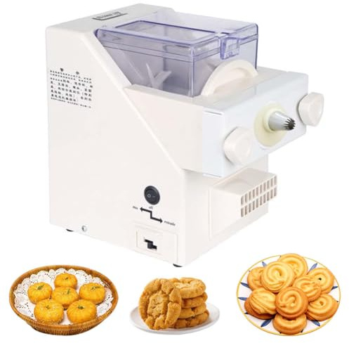 Biscuit Form Maker, macchina automatica per la preparazione di biscotti da 180 W con 8 ugelli, velocità 50-60 giri/min, ideale per negozi di dessert, cucine e pasticceria domestica