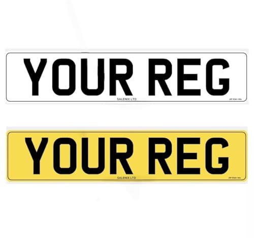 Acrylic/Number/Plate/Car/Lorries Rear/Yellow 2D | 3D | 4D | 4D Gel |Automotive UK/Road/ 100%|Legal 3DGEL4D Laser Decorative Automotive Car/Lorries | Borders | Badges