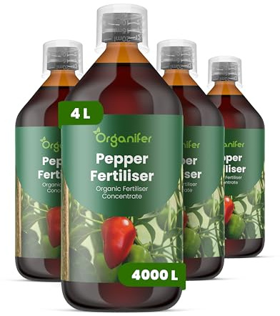 Fertilizante Líquido Para Pimiento 4L – Abono Orgánico Para Hojas Saludables Y Crecimiento Fuerte – Refuerza Raíces Y Vitalidad – Organifer