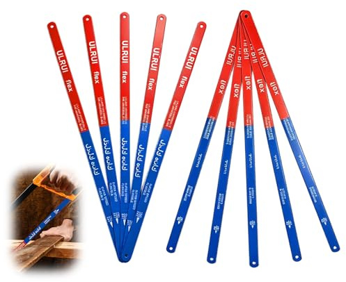 Hacksaw Blades for Metal Cutting,10PCS High Carbon Steel,18T & 24T
