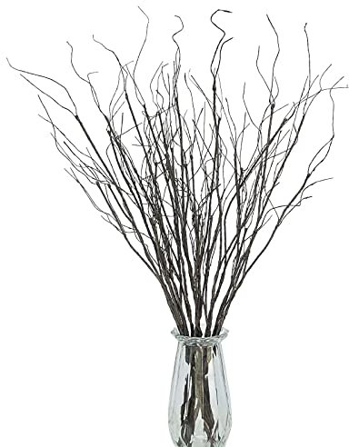 10 rami di salice ricci, secchi e ricci, 78 cm, pieghevoli, ramoscelli artificiali per piante, tralci vintage, fai da te, verde, artigianato, matrimonio, casa, ufficio, hotel, decorazione per feste