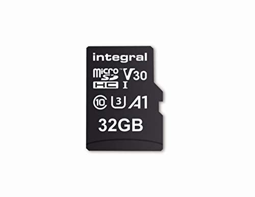 Integral Memory, scheda di memoria microSDxC da 32 GB, ad alta velocità fino a 100 MB/s in lettura, 30 MB/s in scrittura, V30 UHS-I U3 + adattatore SD
