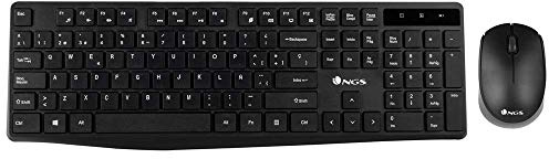 NGS ALLUREKIT Kit de Teclado Multimedia y Ratón 1200dpi Inalámbricos 2.4GHz (QWERTY Portugués)