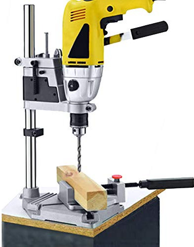 Support de Perceuse Colonne Réglable, Support de Perceuse à Colonne en Aluminium, Universel Perceuses à Colonne avec Base Solide et Colonne Solide, Profondeur de perçage 60 mm