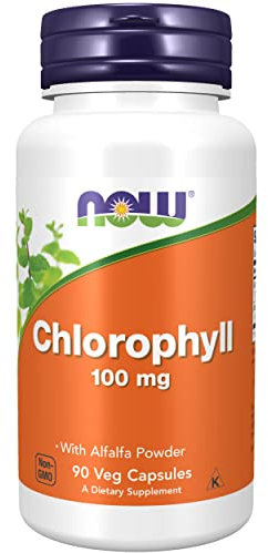 Now Foods, Chlorophyll, 100mg, 90 Vegan Capsules, Lab-Tested, Vegetable, Minerals, Gluten Free, Soy Free, Vegetarian