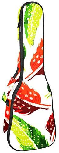 Ukulele väska Boho Bohemia Ukulele fodral för Sopran Tenor konsert 23 tum 10 mm tjock mjuk vadderad justerbar rem spelväska