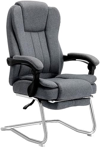 ABGRC Bürostuhl Ergonomischer Bürostuhl mit Push-and-Pull-Fußstütze ， Bequemer sitzender Sofa-Schreibtischstuhl mit Bogen ， Weicher und passender Computerstuhl Stress abbauen