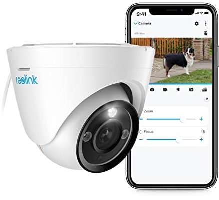 Reolink 4K PoE Säkerhetskamera Utomhus med Spotlight, 3X Optisk Zoom PoE IP-Kamera, Person-/Fordons-/Husdjursidentifiering, Mörkerseende i Färg, Smarta Rörelsevarningar, Tvåvägs-ljud, RLC-833A